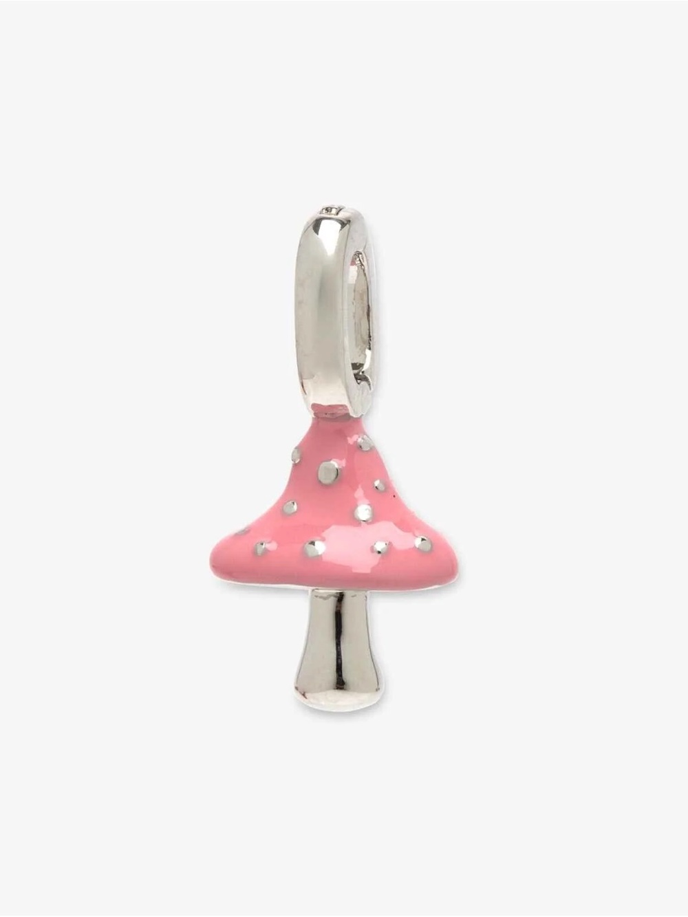 Pura Vida Harper Mushroom Charm Silver Pink